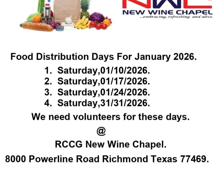 Food Distribution – January 2026 Edition