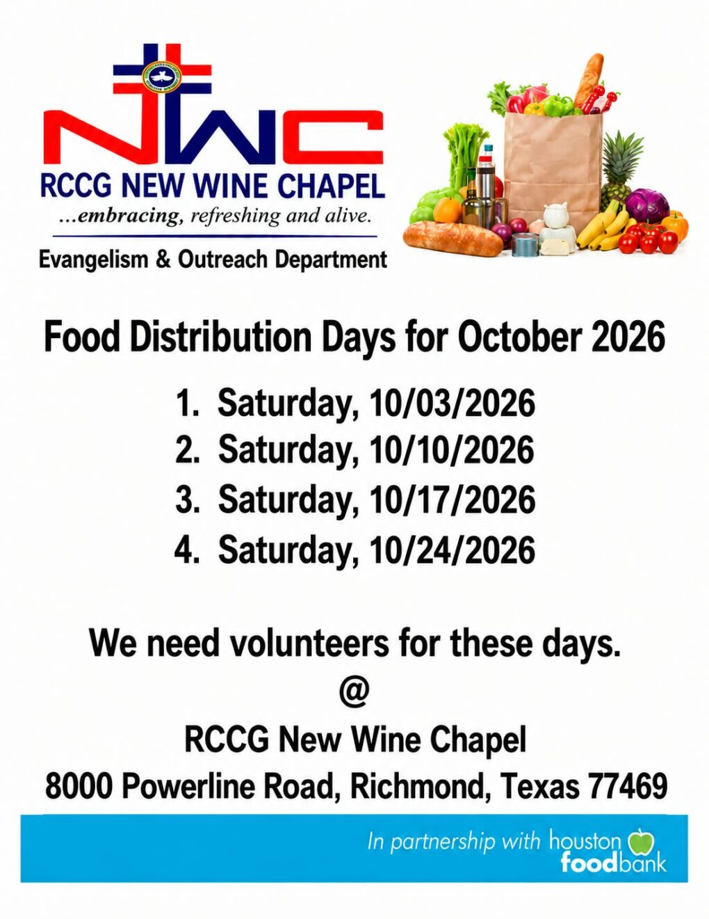 Food Distribution – October 2026 Edition